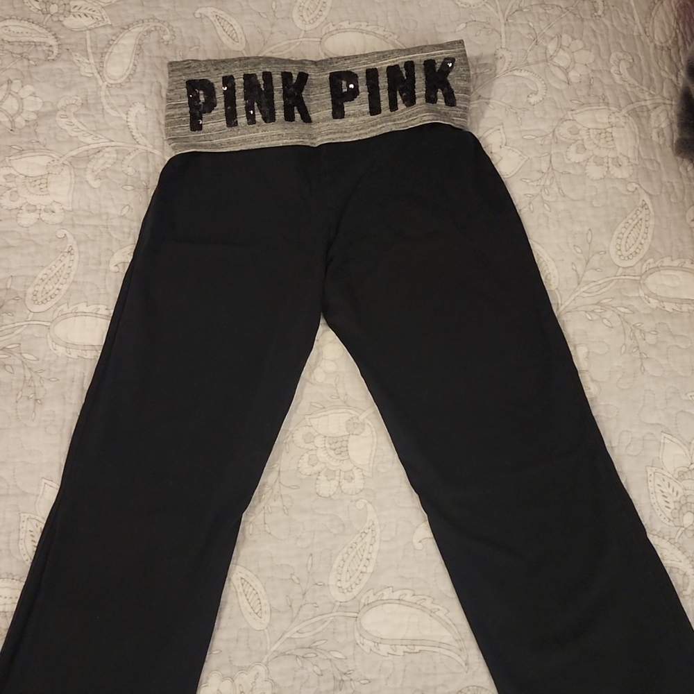 PINK yoga flare pants